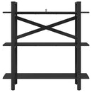 vidaXL Könyvespolc Fekete tölgy 100 x 33,5 x 102 cm Faanyag