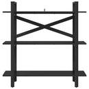 vidaXL Könyvespolc Fekete tölgy 100 x 33,5 x 102 cm Faanyag