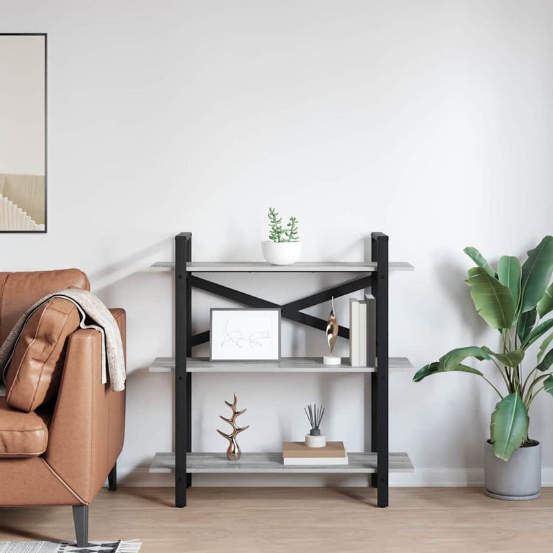 vidaXL Könyvespolc Szürke Sonoma 100 x 33,5 x 102 cm Faanyag