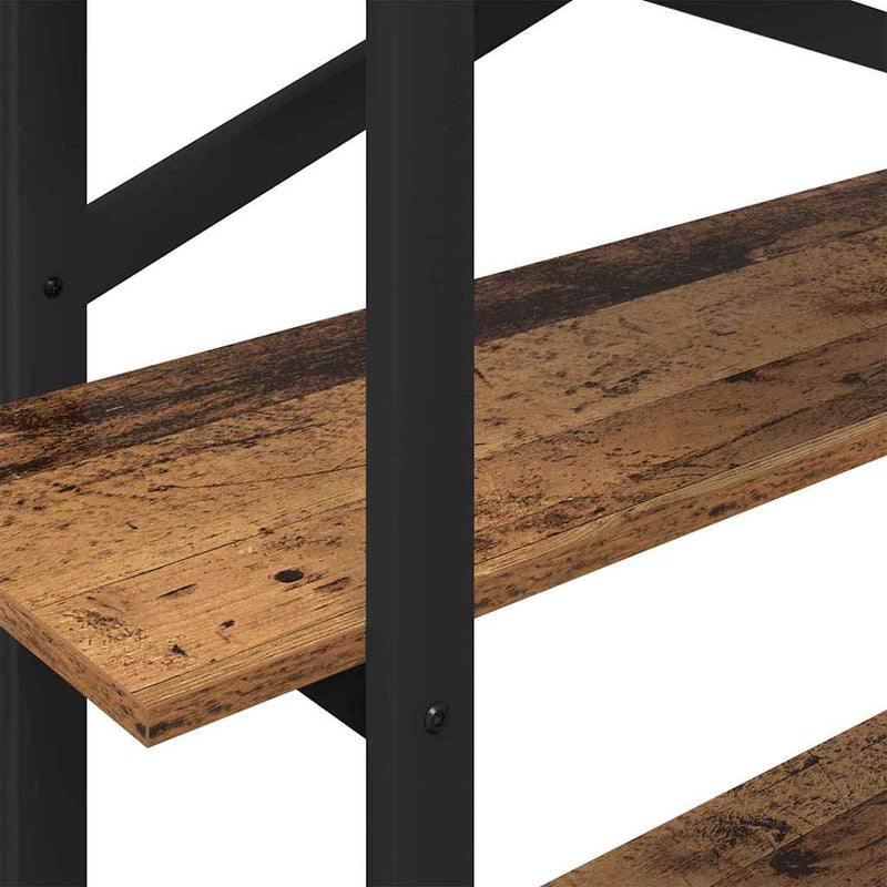 vidaXL Könyvespolc Öreg fa 100 x 33,5 x 102 cm Faanyag