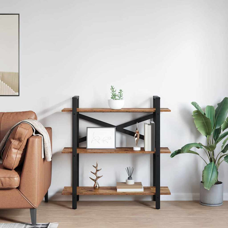 vidaXL Könyvespolc Öreg fa 100 x 33,5 x 102 cm Faanyag