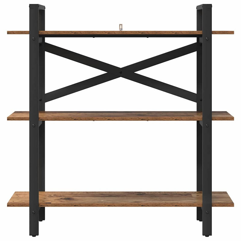 vidaXL Könyvespolc Öreg fa 100 x 33,5 x 102 cm Faanyag