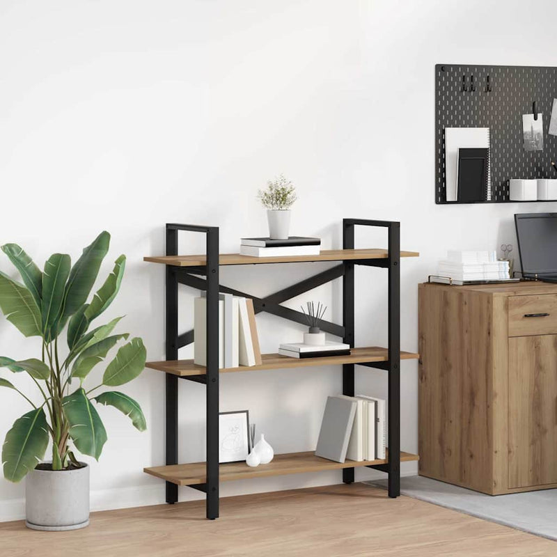 vidaXL Könyvespolc Artisan tölgy 100 x 33,5 x 102 cm Faanyag