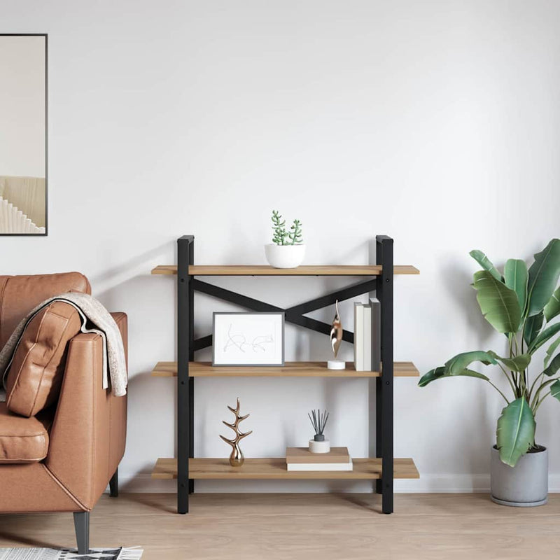 vidaXL Könyvespolc Artisan tölgy 100 x 33,5 x 102 cm Faanyag