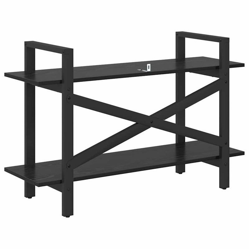 vidaXL Könyvespolc Fekete tölgy 100 x 33,5 x 64 cm Faanyag