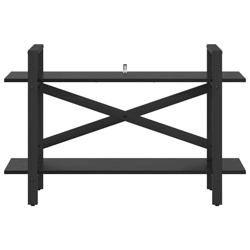 vidaXL Könyvespolc Fekete tölgy 100 x 33,5 x 64 cm Faanyag
