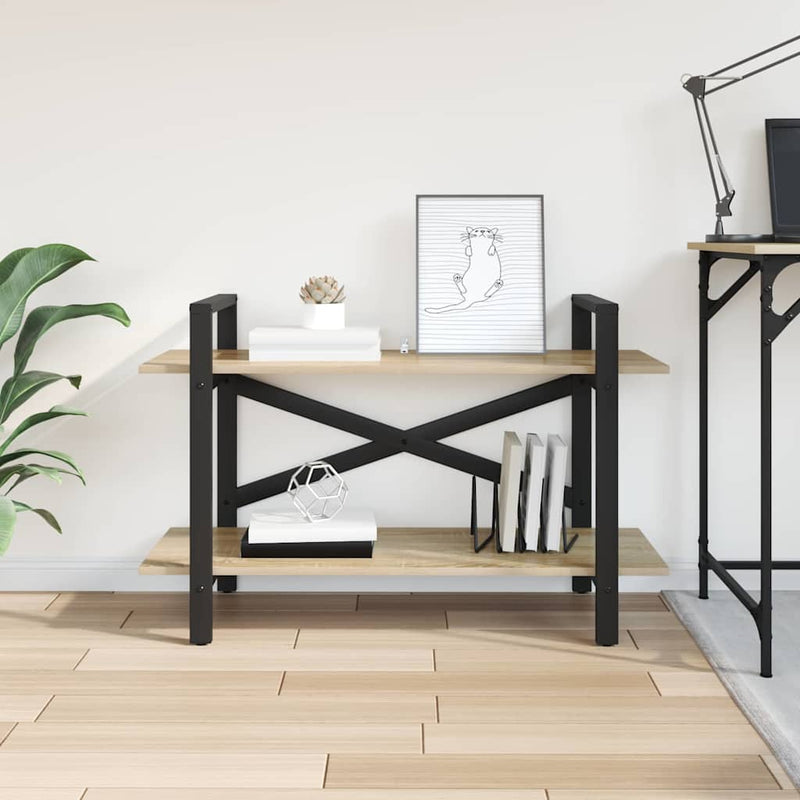 vidaXL Könyvespolc Sonoma tölgy 100 x 33,5 x 64 cm Faanyag