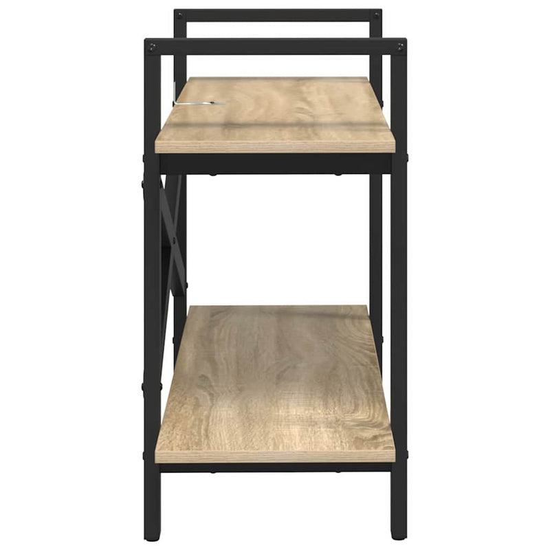 vidaXL Könyvespolc Sonoma tölgy 100 x 33,5 x 64 cm Faanyag