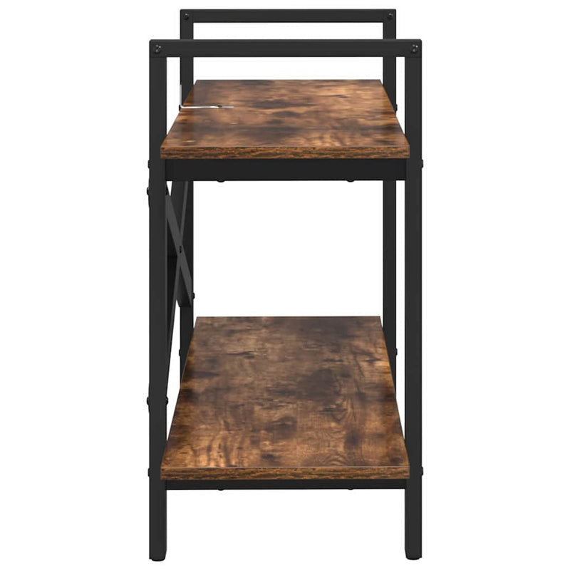 vidaXL Könyvespolc Füstölt tölgy 100 x 33,5 x 64 cm Faanyag