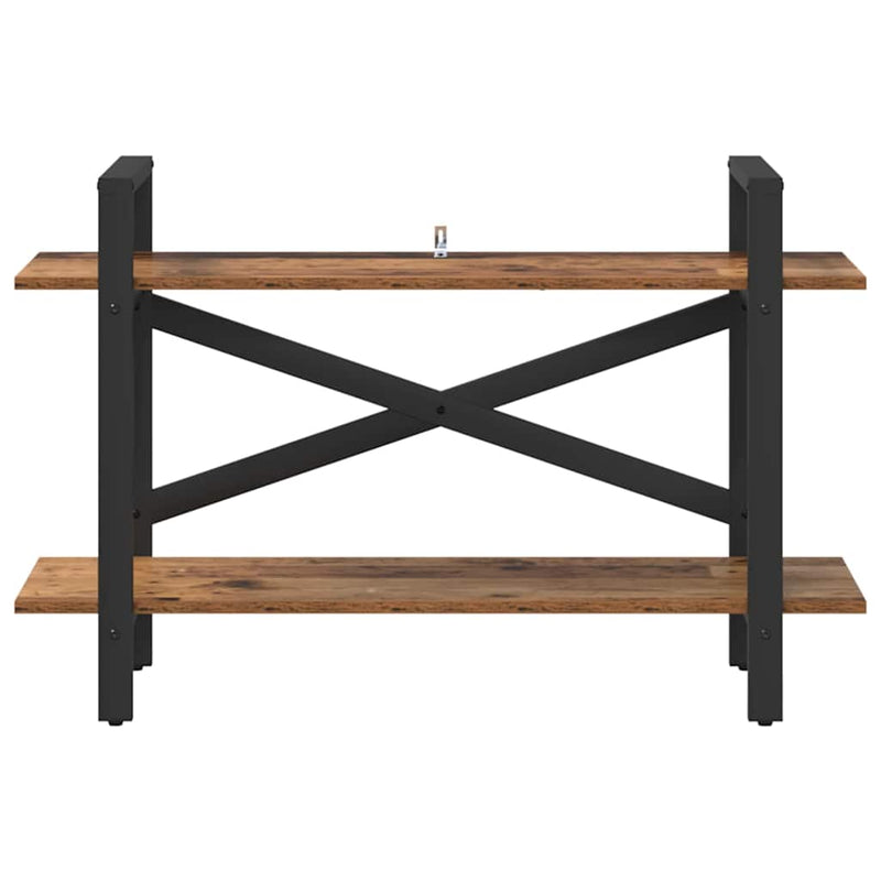 vidaXL Könyvespolc Öreg fa 100 x 33,5 x 64 cm Faanyag