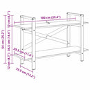 vidaXL Könyvespolc Öreg fa 100 x 33,5 x 64 cm Faanyag