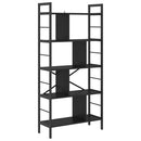 vidaXL Könyvespolc Fekete tölgy 75 x 30 x 156 cm Faanyag