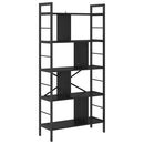 vidaXL Könyvespolc Fekete tölgy 75 x 30 x 156 cm Faanyag