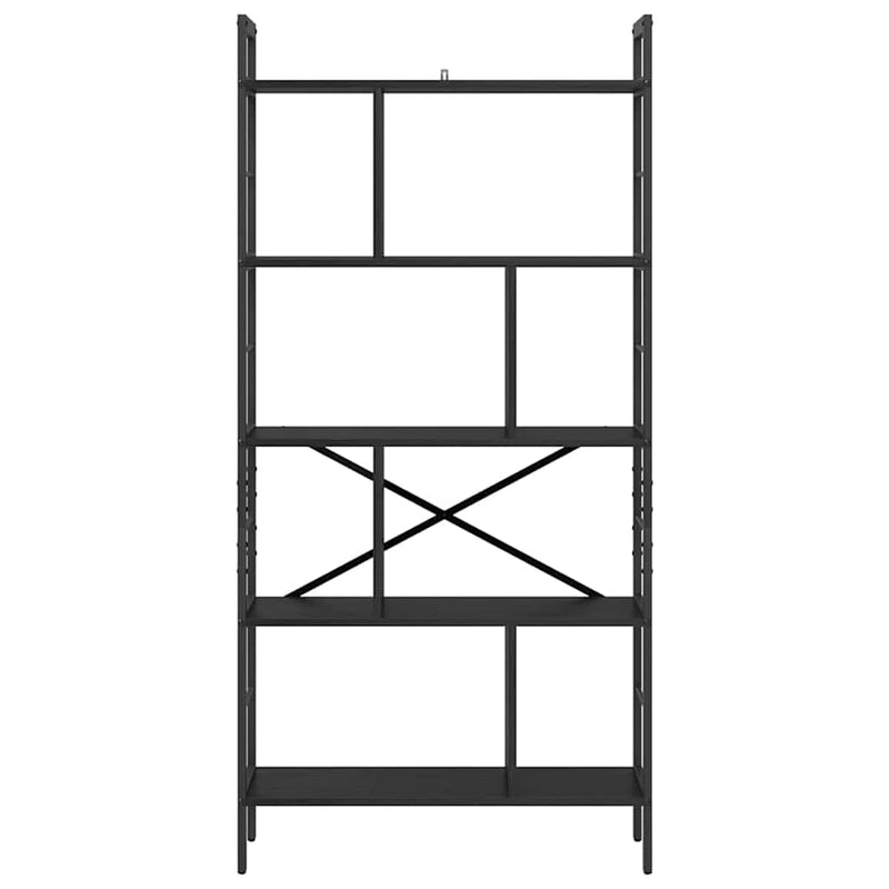 vidaXL Könyvespolc Fekete tölgy 75 x 30 x 156 cm Faanyag