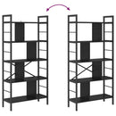 vidaXL Könyvespolc Fekete tölgy 75 x 30 x 156 cm Faanyag