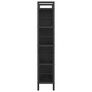 vidaXL Könyvespolc Fekete tölgy 75 x 30 x 156 cm Faanyag