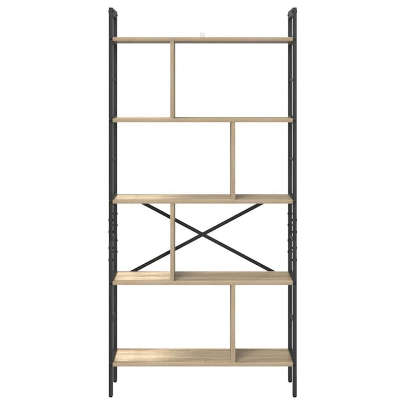 vidaXL Könyvespolc Sonoma tölgy 75 x 30 x 156 cm Faanyag