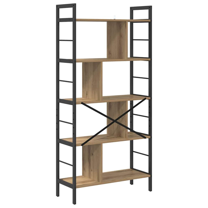 vidaXL Könyvespolc Artisan tölgy 75 x 30 x 156 cm Faanyag