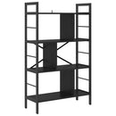 vidaXL Könyvespolc Fekete tölgy 75 x 30 x 123,5 cm Faanyag