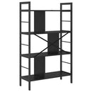 vidaXL Könyvespolc Fekete tölgy 75 x 30 x 123,5 cm Faanyag