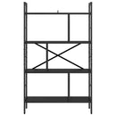 vidaXL Könyvespolc Fekete tölgy 75 x 30 x 123,5 cm Faanyag