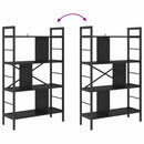 vidaXL Könyvespolc Fekete tölgy 75 x 30 x 123,5 cm Faanyag