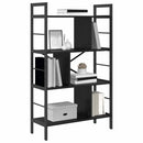 vidaXL Könyvespolc Fekete tölgy 75 x 30 x 123,5 cm Faanyag