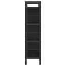 vidaXL Könyvespolc Fekete tölgy 75 x 30 x 123,5 cm Faanyag