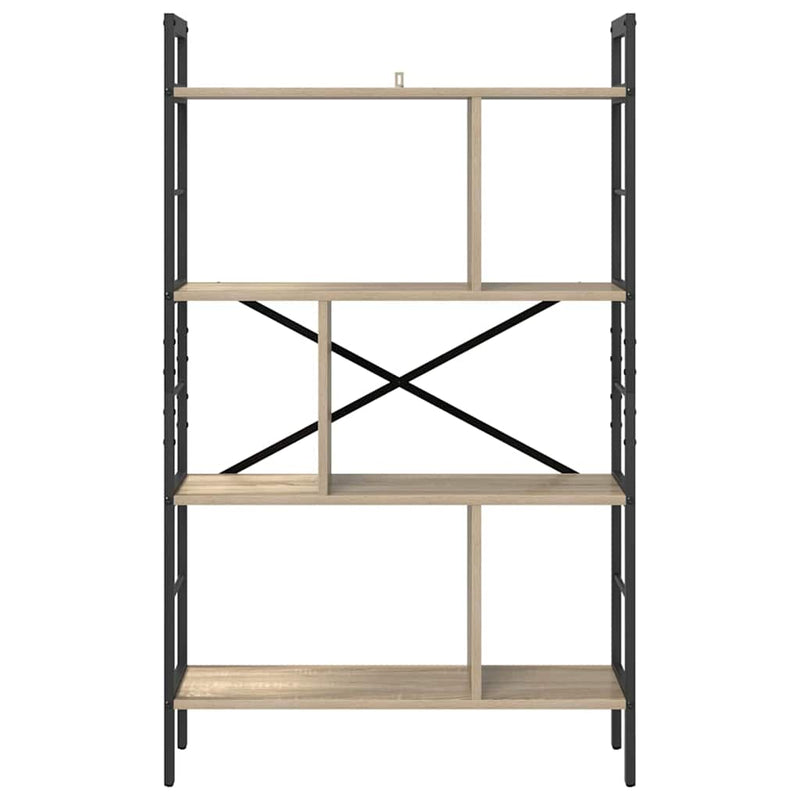 vidaXL Könyvespolc Sonoma tölgy 75 x 30 x 123,5 cm Faanyag