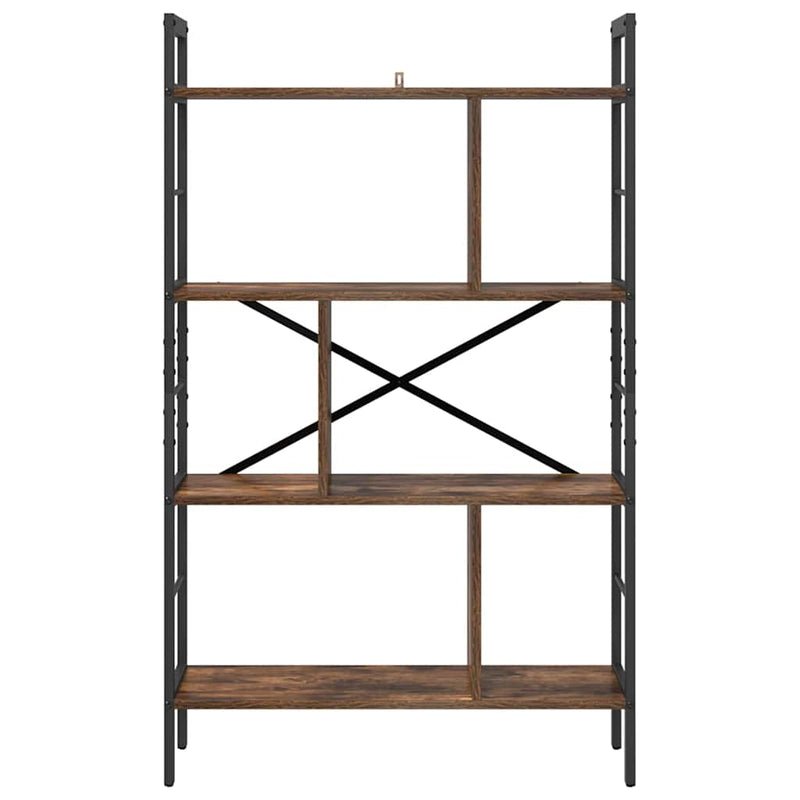 vidaXL Könyvespolc Füstölt tölgy 75 x 30 x 123,5 cm Faanyag