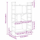 vidaXL Könyvespolc Szürke Sonoma 75 x 30 x 123,5 cm Faanyag