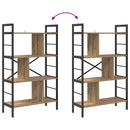 vidaXL Könyvespolc Artisan tölgy 75 x 30 x 123,5 cm Faanyag