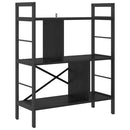 vidaXL Könyvespolc Fekete tölgy 75 x 30 x 91 cm Faanyag