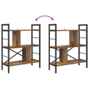 vidaXL Könyvespolc Öreg fa 75 x 30 x 91 cm Faanyag