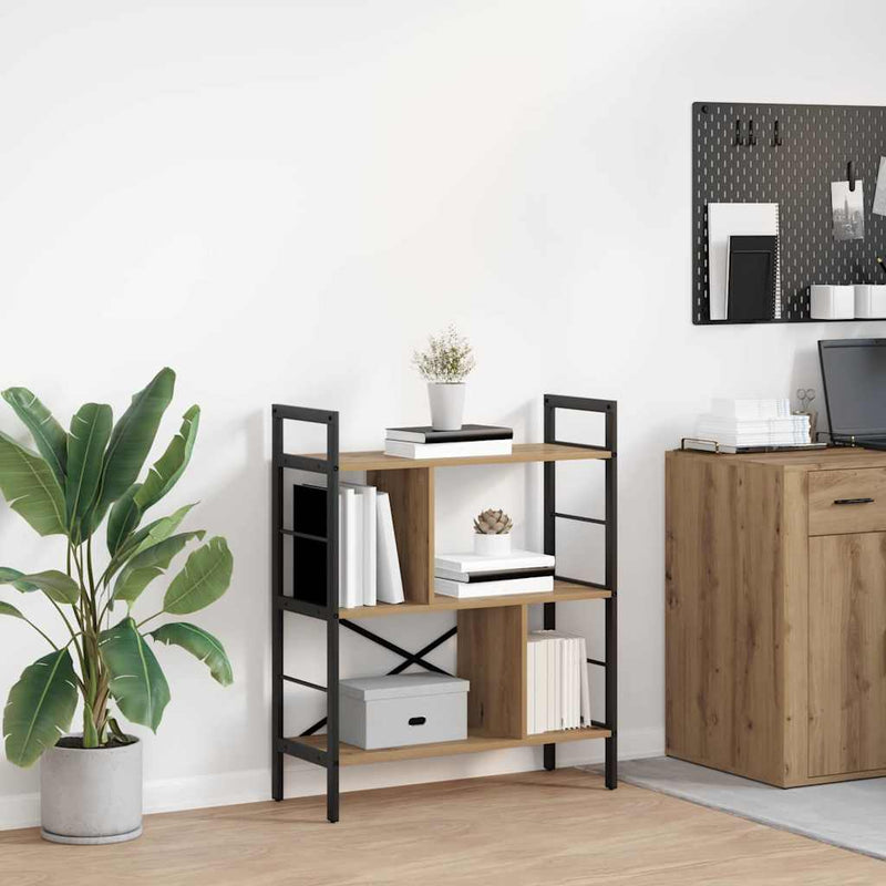 vidaXL Könyvespolc Artisan tölgy 75 x 30 x 91 cm Faanyag