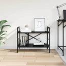 vidaXL Könyvespolc Fekete tölgy 75 x 30 x 58,5 cm Faanyag