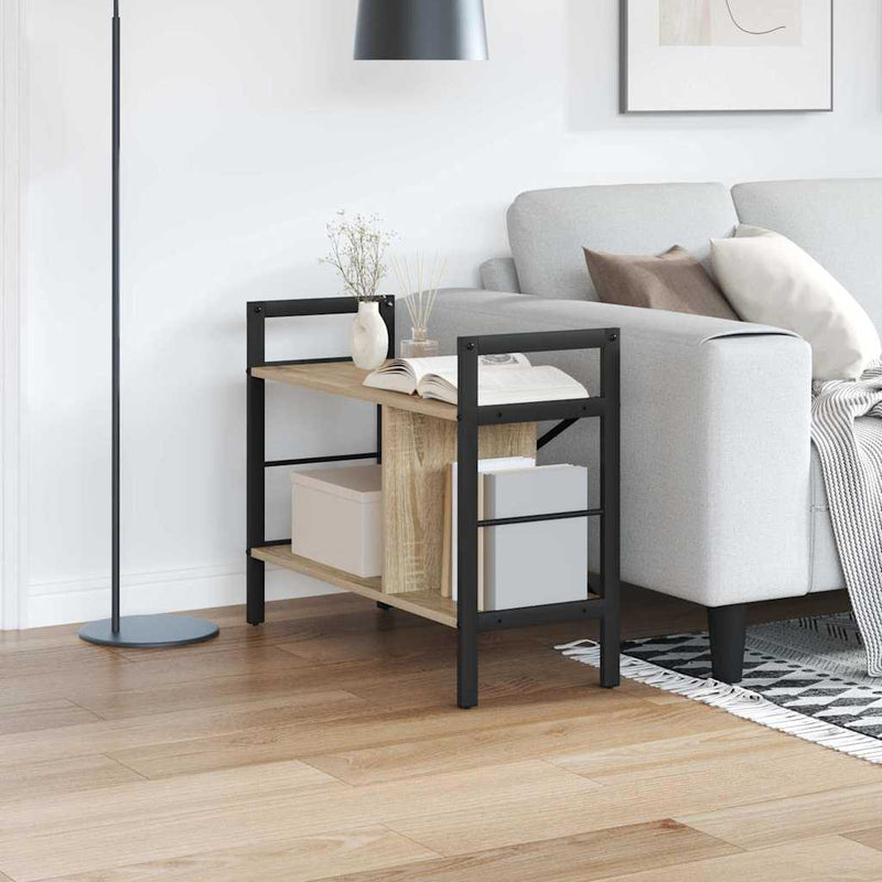 vidaXL Könyvespolc Sonoma tölgy 75 x 30 x 58,5 cm Faanyag