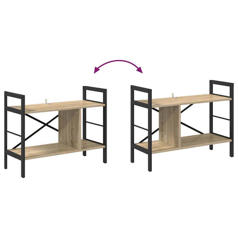 vidaXL Könyvespolc Sonoma tölgy 75 x 30 x 58,5 cm Faanyag