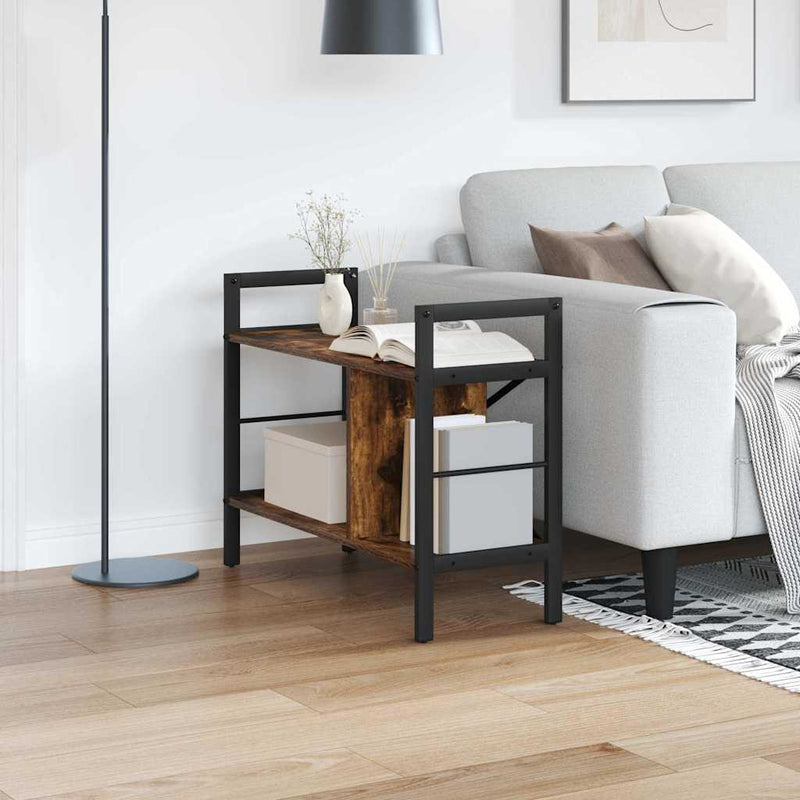 vidaXL Könyvespolc Füstölt tölgy 75 x 30 x 58,5 cm Faanyag