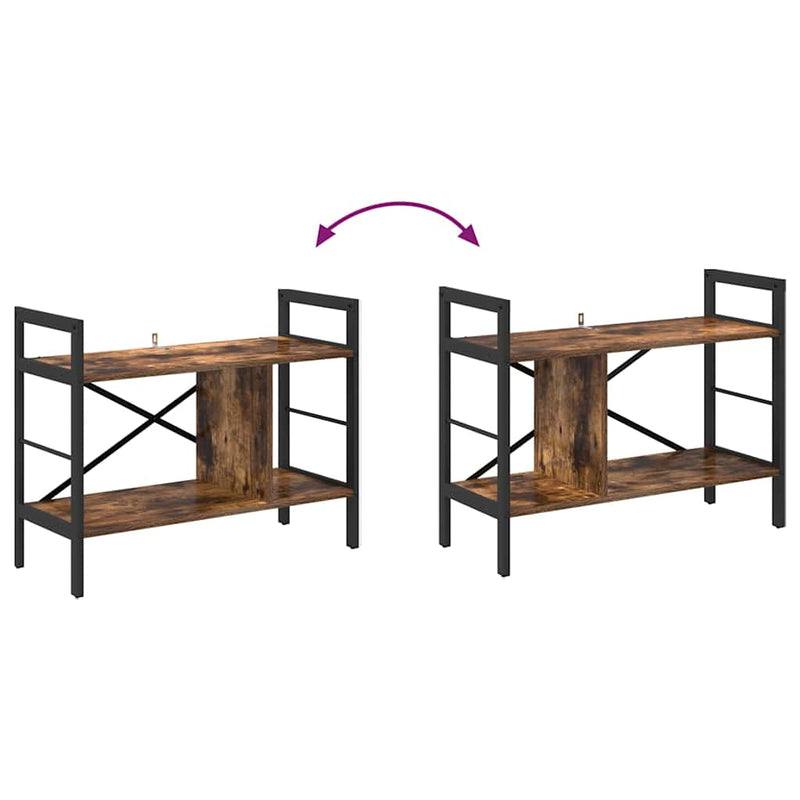 vidaXL Könyvespolc Füstölt tölgy 75 x 30 x 58,5 cm Faanyag