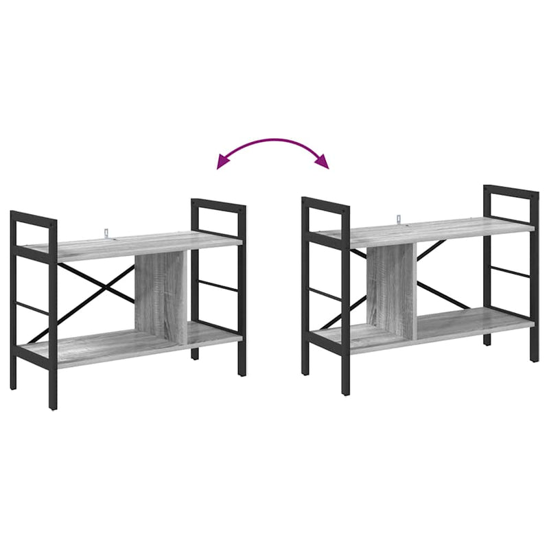 vidaXL Könyvespolc Szürke Sonoma 75 x 30 x 58,5 cm Faanyag