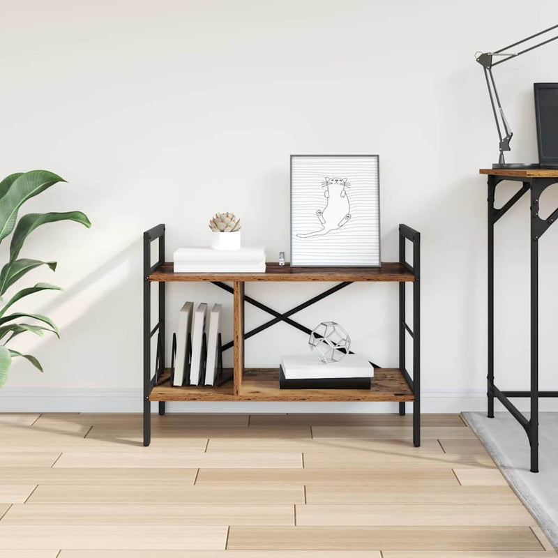 vidaXL Könyvespolc Öreg fa 75 x 30 x 58,5 cm Faanyag