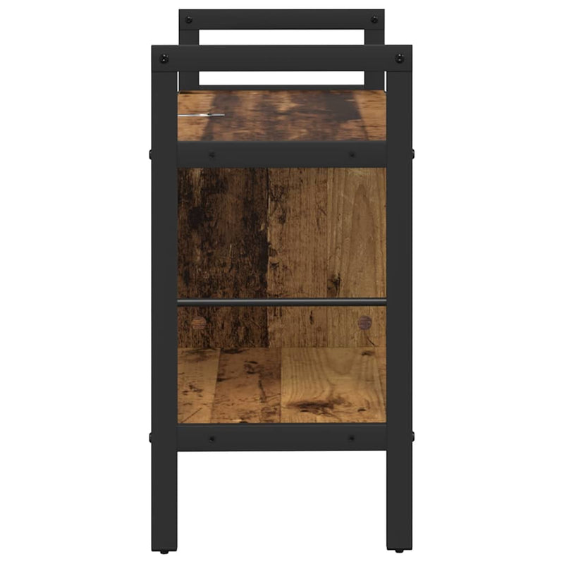 vidaXL Könyvespolc Öreg fa 75 x 30 x 58,5 cm Faanyag