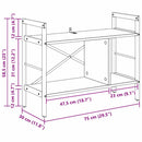 vidaXL Könyvespolc Öreg fa 75 x 30 x 58,5 cm Faanyag