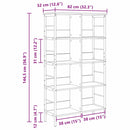 vidaXL Könyvespolc Szürke Sonoma 82 x 32 x 144,5 cm Faanyag