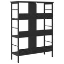 vidaXL Könyvespolc Fekete tölgy 82 x 32 x 112 cm Faanyag