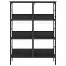 vidaXL Könyvespolc Fekete tölgy 82 x 32 x 112 cm Faanyag