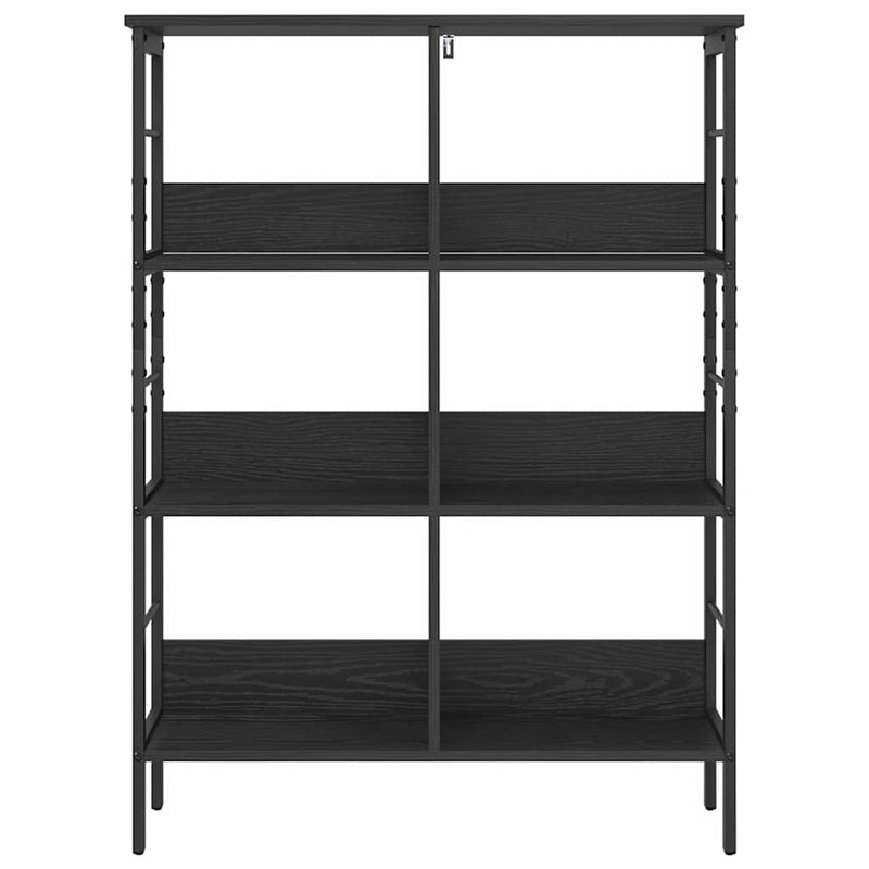 vidaXL Könyvespolc Fekete tölgy 82 x 32 x 112 cm Faanyag