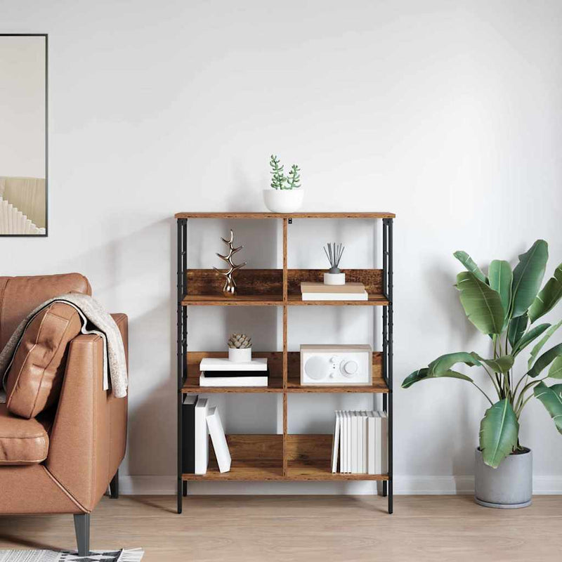 vidaXL Könyvespolc Öreg fa 82 x 32 x 112 cm Faanyag