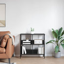 vidaXL Könyvespolc Fekete tölgy 82 x 32 x 79 cm Faanyag